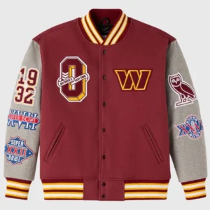 Washington Commanders Burgundy Varsity Jacket 2025