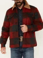 Lefty Holman Red Plaid Shearling Wool Jacket