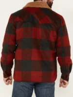 Lefty Holman Red Plaid Shearling Wool Jacket