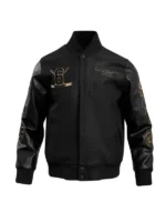 NHL Original Six Black Wool Varsity Jacket