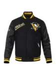 Pittsburgh Penguins Black Wool Varsity Jacket