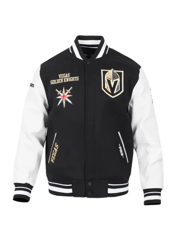 NHL Vegas Golden Knights Wool Varsity Jacket NHL Vegas Golden Knights Wool Varsity Jacket