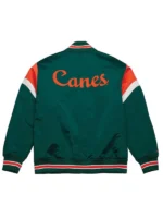 Miami Hurricanes Green Satin Jacket