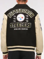 Pittsburgh Steelers Black & Cream Varsity Jacket