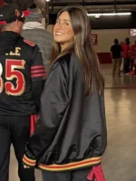 San Francisco 49ers Black Satin Raglan Jacket - Image 4
