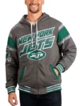 New York Jets Extreme Grey Hooded Jacket