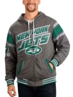 New York Jets Extreme Grey Hooded Jacket