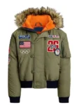 Team USA Green Hooded Bomber Jacket Olympics 2026