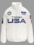 Milano Cortina Team USA White Down Puffer Jacket 2026