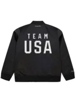 Team USA Snoop Dogg Black Satin Bomber Jacket