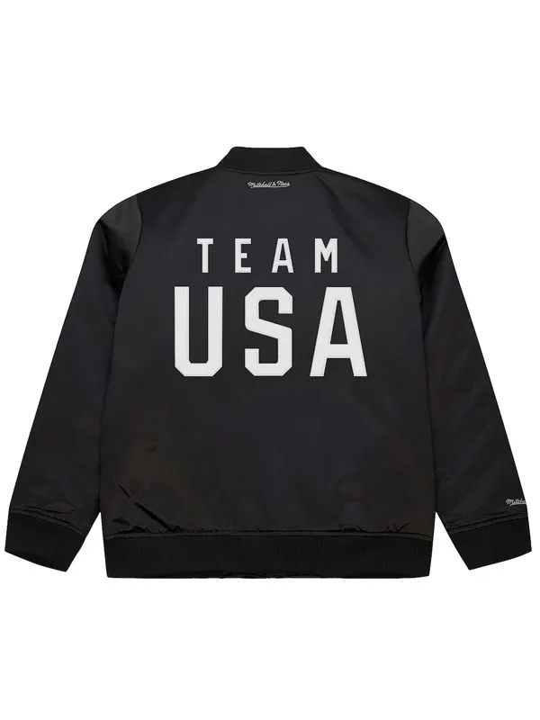 Team USA Snoop Dogg Black Satin Bomber Jacket Team USA Snoop Dogg Black Satin Bomber Jacket