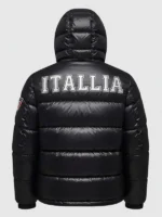 Olympics 2026 Team Italia Black Puffer Jacket