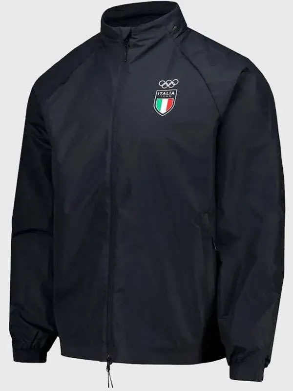 Olympics 2026 Team Italia Black Track Jacket Olympics 2026 Team Italia Black Track Jacket