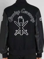 OC Letterman Black Varsity Jacket