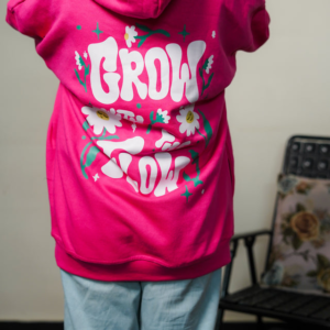 Oversized-Grow-with-Flow-Women's-Hoodie-Pink
