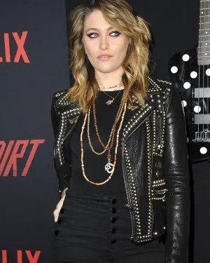 Paris Jackson Biker Black Leather Jacket Paris Jackson Biker Black Leather Jacket