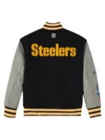 NFL Pittsburgh Steelers Black Wool Varsity Jacket
