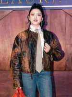 Polo RL 10th-Anniversary Brown Leather Moto Jacket