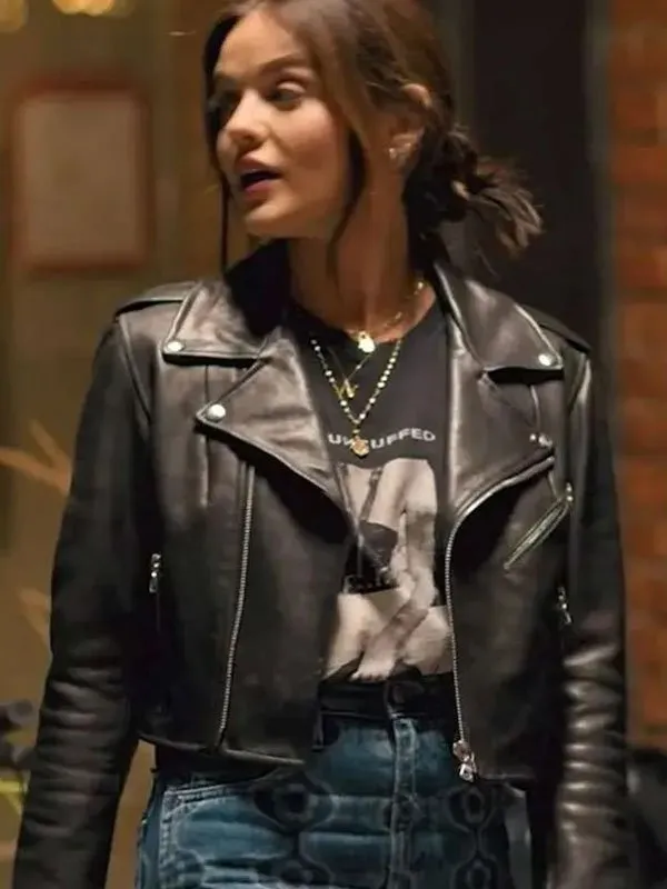 Puppy Love Lucy Hale Black Leather Jacket Puppy Love Lucy Hale Black Leather Jacket