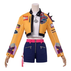 Rumi-KPop-Demon-Hunters-2025-Cropped-Yellow-Moto-Leather-Jacket