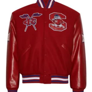 SC State University Red Wool Varsity Jacket