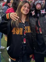 San Francisco 49ers Black Satin Raglan Jacket