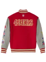 NFL San Francisco 49ers Red Wool Varsity Jacket