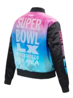 Super Bowl 60 Black Satin Jacket - Image 3