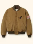 Wrangler x Cherry Tan Suede Varsity Jacket
