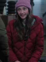 A Merry Little Ex-Mas Sienna Holden Red Puffer Jacket 2025 - Image 2