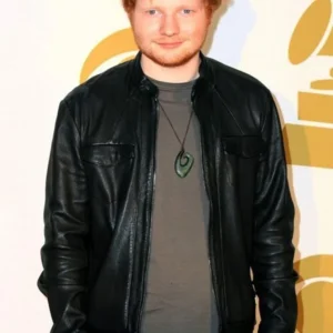Ed Sheeran Black Leather Jacket