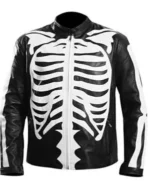 Skeleton Bones Halloween Party Leather Jacket
