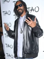Snoop Dogg Black Bomber Leather Jacket