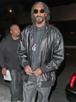 Snoop Dogg Black Bomber Leather Jacket