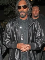 Snoop Dogg Black Bomber Leather Jacket