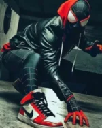 Spider-Man Across The Spider-Verse Black Leather Jacket