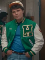 Stranger Things S05 Andy Hawkins Green Varsity Jacket
