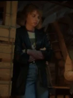 Robin Buckley Stranger Things S05 Black Leather Jacket.