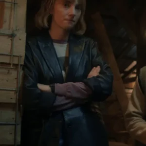 Robin Buckley Stranger Things S05 Black Leather Jacket