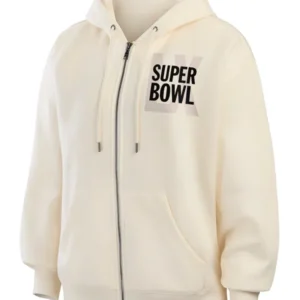 Super Bowl LX Erin Andrews Beige Hooded Jacket