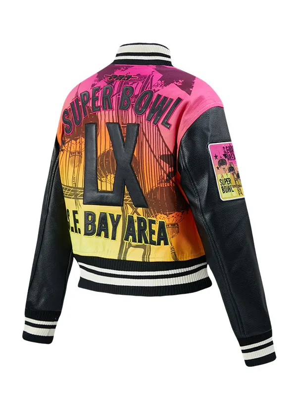 NFL Super Bowl 60 Women’s Varsity Jacket NFL Super Bowl 60 Women’s Varsity Jacket