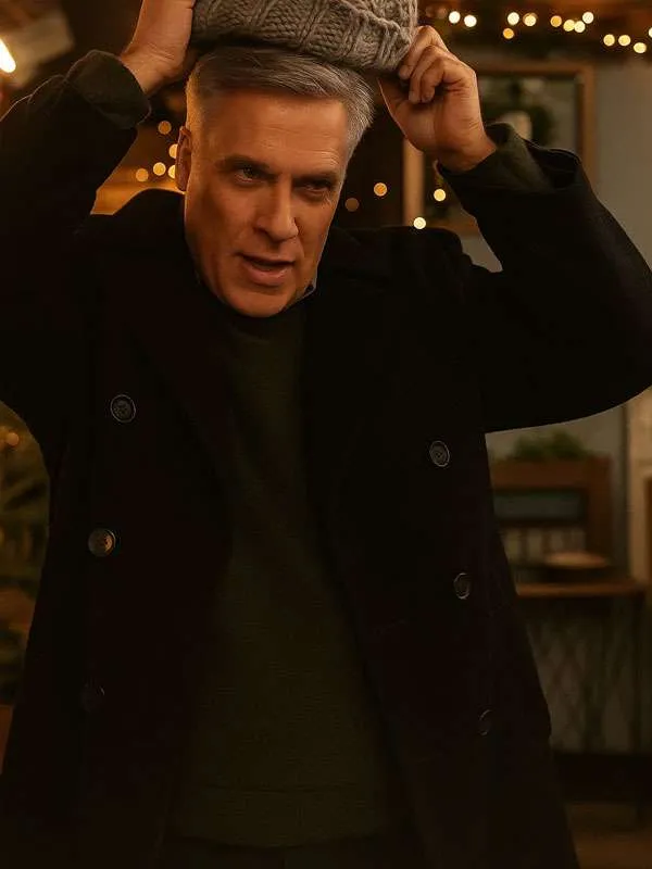 The Christmas Ring 2025 Black Wool Coat for Men The Christmas Ring 2025 Black Wool Coat for Men