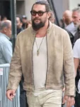 Jason Momoa The Wrecking Crew Beige Leather Jacket
