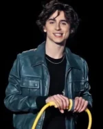 Timothée Chalamet Bomber Leather Jacket