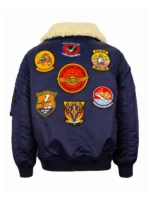 Top Gun Maverick Atlantic Fleet Black Bomber Jacket - Image 2