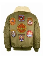 Top Gun Maverick Atlantic Fleet Black Bomber Jacket