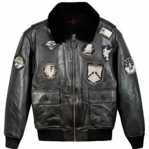 Top Gun Maverick Tom Cruise Black G1 Leather Jacket