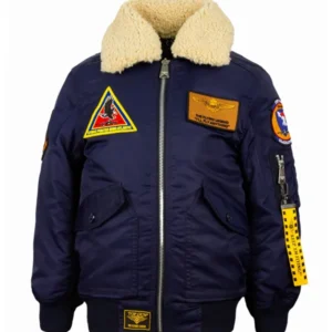 Top Gun Maverick Atlantic Fleet Black Bomber Jacket