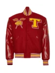 Tuskegee University Red Wool & Leather Varsity Jacket