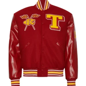 Tuskegee University Red Wool & Leather Varsity Jacket